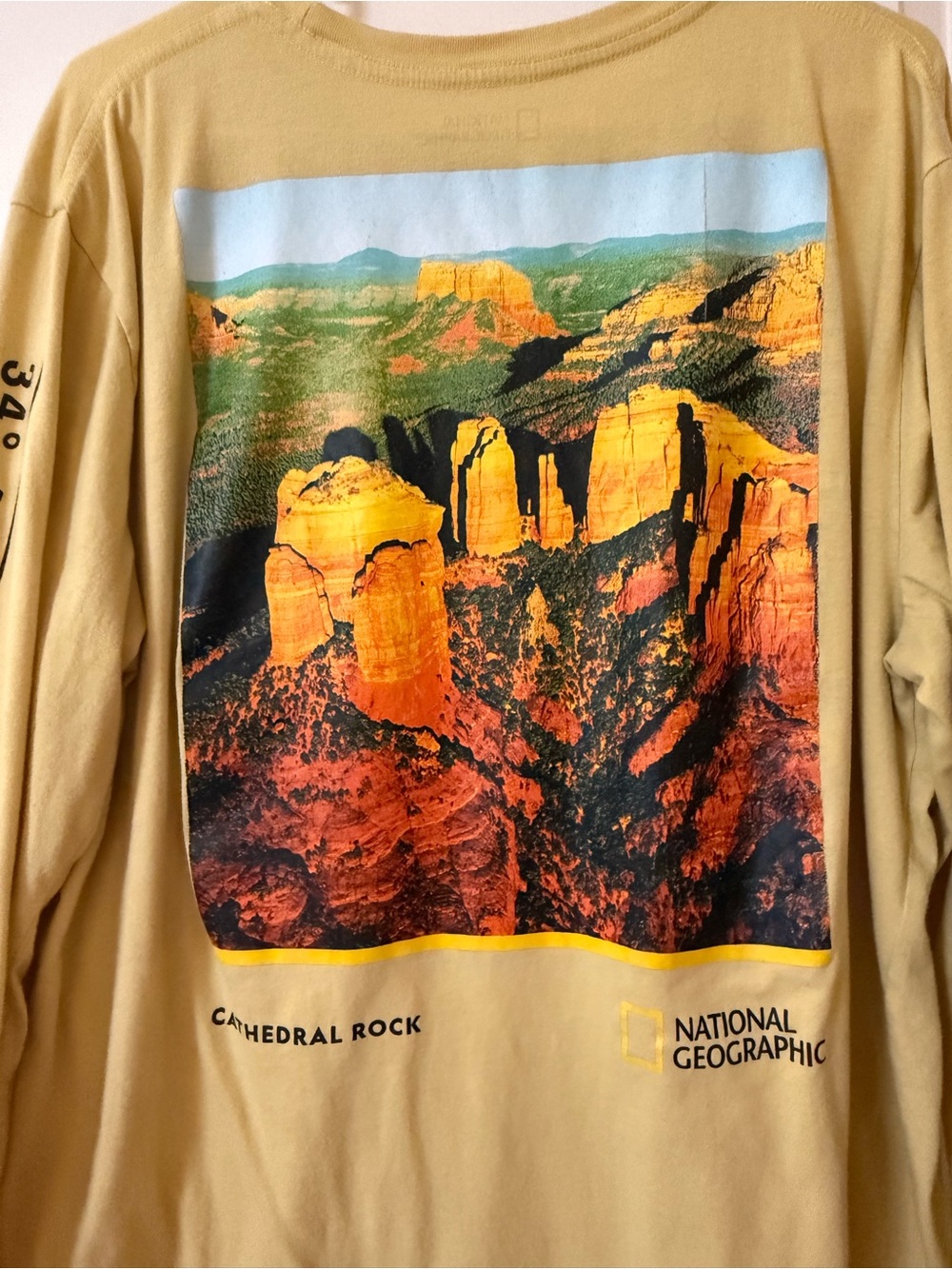 Parks Project National Geographic Cathedral Rock Long Sleeve Shirt Yellow XXL - Picture 3 of 7